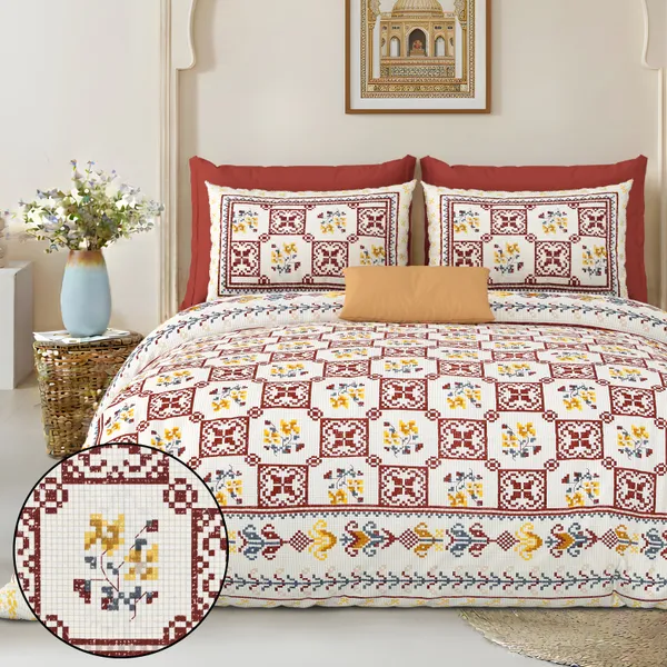 Red_Cotton_Feel_Printed_Bedding_Set_100_X_108_Inch