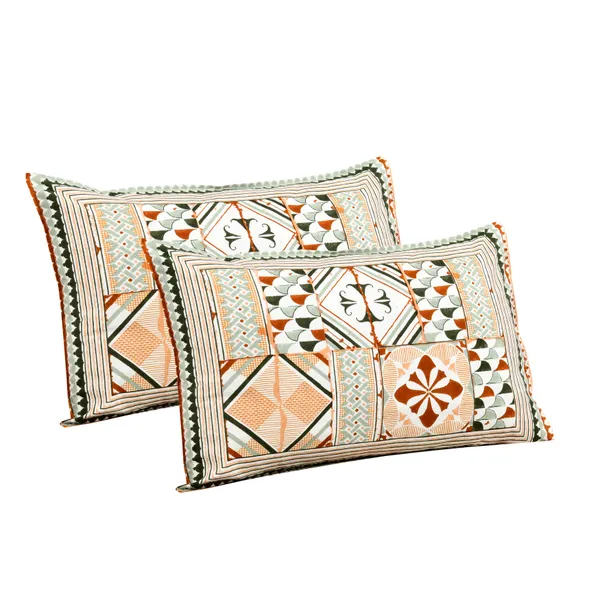 Red_And_Yellow_Cotton_Feel_Geometric_Print_Bedding_Set_108_X_108_Inch