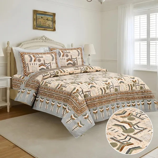 Yellow_Cotton_Feel_Printed_Bedding_Set_108_X_108_Inch