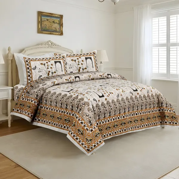 Mustard_And_Yellow_Cotton_Feel_Printed_Bedding_Set_108_X_108_Inch