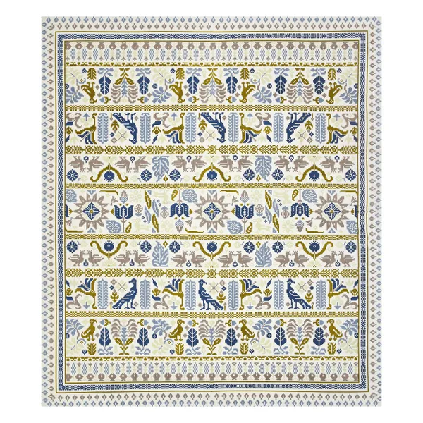 Blue_And_Green_Cotton_Feel_Printed_Bedding_Set_100_X_108_Inch