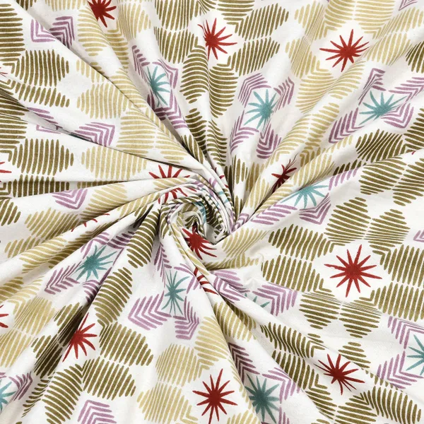 Maroon_Cotton_Feel_Geometric_Print_Bedding_Set_100_X_108_Inch
