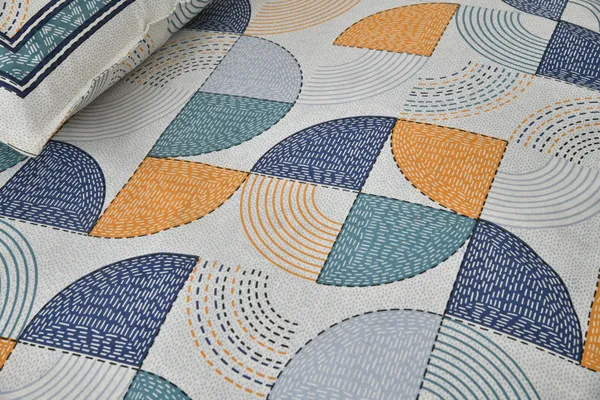 Blue_And_Yellow_Cotton_Feel_Geometric_Print_Bedsheet_100_X_108_Inch