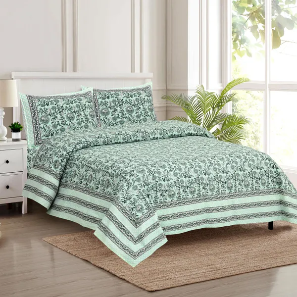 Green_Cotton_Feel_Printed_Bedding_Set_108_X_108_Inch