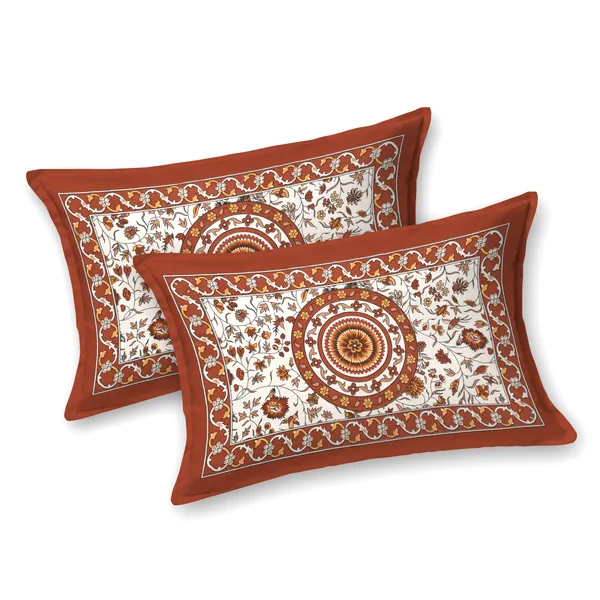 Rust_And_Orange_Cotton_Feel_Printed_Bedding_Set_100_X_108_Inch
