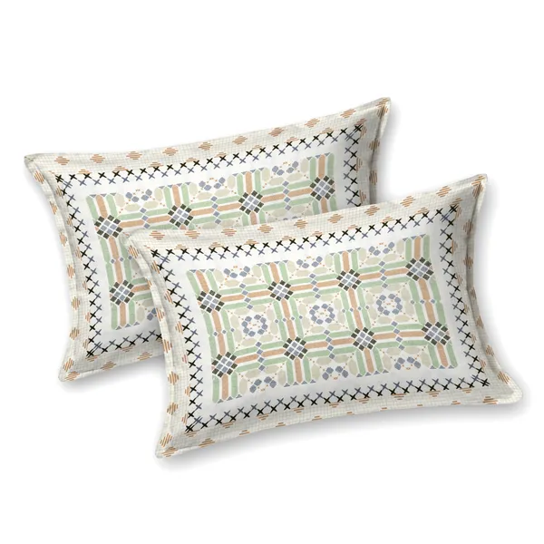 Light_Green__Cotton_Feel_Geometric_Print_Pillow_Cover_100_X_108_Inch