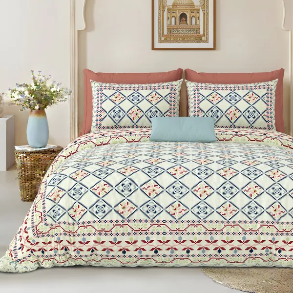 Blue_Cotton_Feel_Floral_Embroidery_Cushion_Cover_100_X_108_Inch