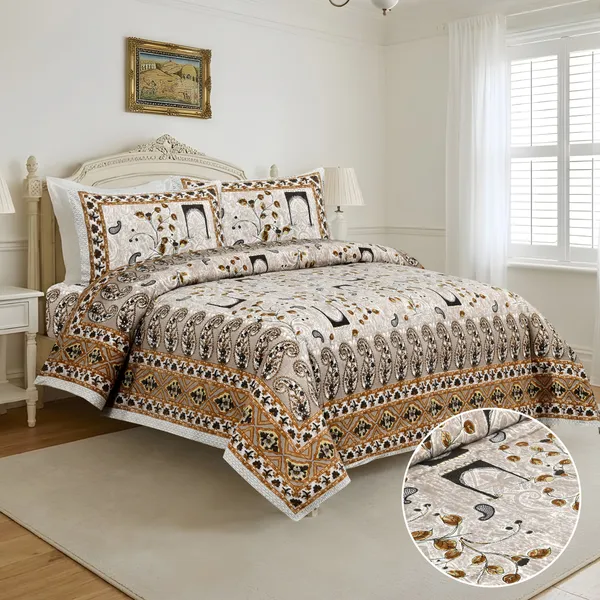 Mustard_And_Yellow_Cotton_Feel_Printed_Bedding_Set_108_X_108_Inch