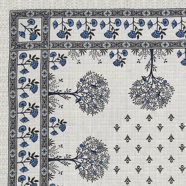 Blue_Cotton_Feel_Printed_Bedsheet_108_X_108_Inch