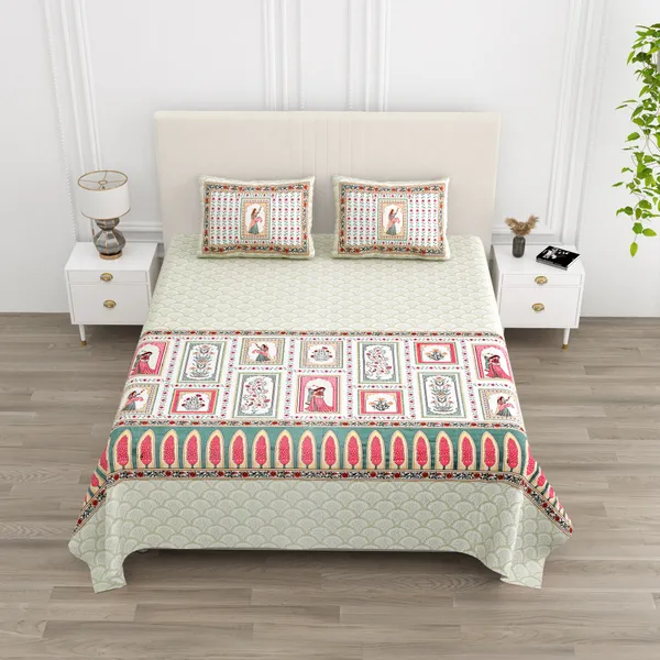 Pink_Cotton_Feel_Printed_Bedding_Set_100_X_108_Inch