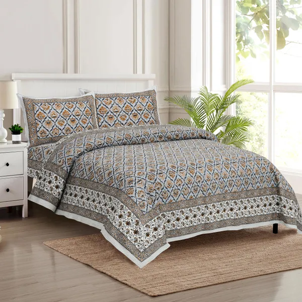 Orange_And_Gray_Cotton_Feel_Printed_Bedding_Set_108_X_108_Inch