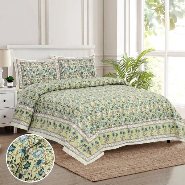 Green_Cotton_Feel_Printed_Bedding_Set_108_X_108_Inch
