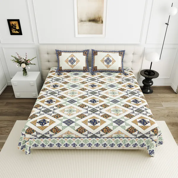 Green_Cotton_Feel_Printed_Bedding_Set_95_X_108_Inch