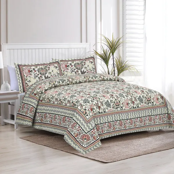 Green_Cotton_Feel_Printed_Bedsheet_100_X_108_Inch