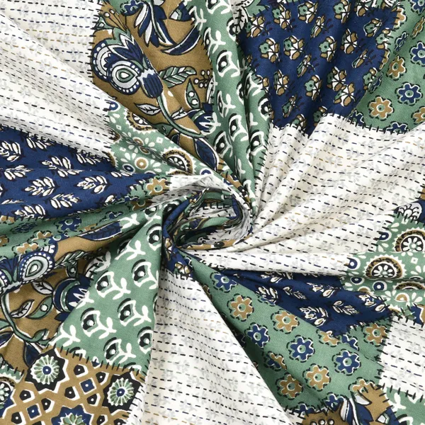 Green_And_Blue_Cotton_Feel_Geometric_Print_Bedding_Set_95_X_108_Inch