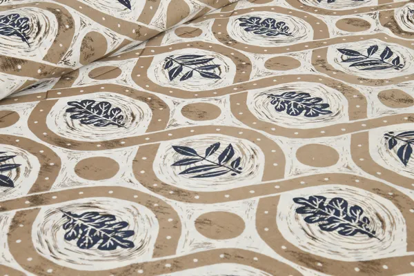 Beige_And_Navy__Cotton_Feel_Printed_Bedding_Set_108_X_108_Inch