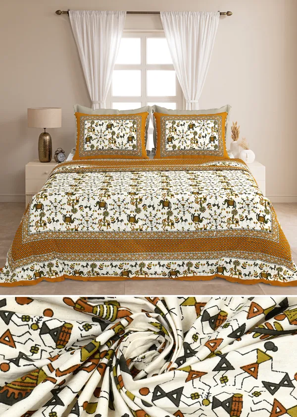 Mustard_And_Yellow_Cotton_Feel_Printed_Bedding_Set_100_X_108_Inch