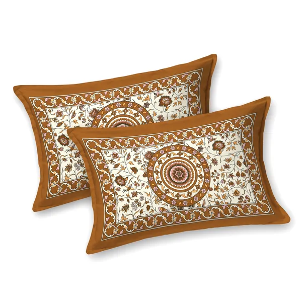 Rust_And_Mustard__Cotton_Feel_Printed_Pillow_Cover_100_X_108_Inch