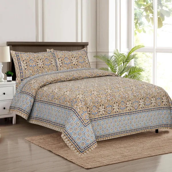 Beige__Cotton_Feel_Geometric_Print_Bedding_Set_100_X_108_Inch