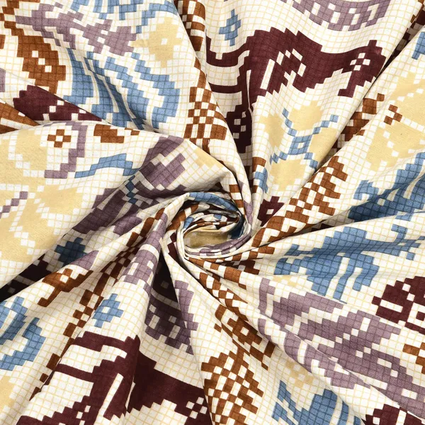 Maroon_Cotton_Feel_Pixelated_Bedsheet_100_X_108_Inch