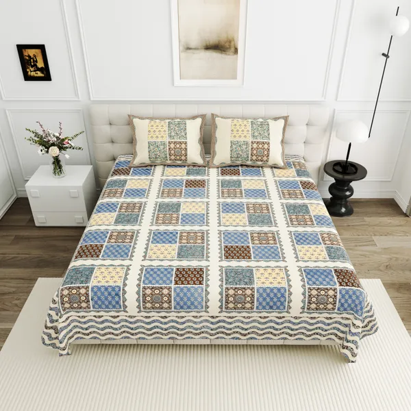 Blue_Cotton_Feel_Patchwork_Pillow_Cover_95_X_108_Inch