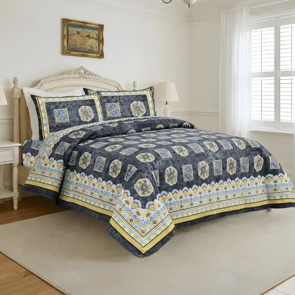 Blue_Cotton_Feel_Geometric_Print_Bedding_Set_108_X_108_Inch