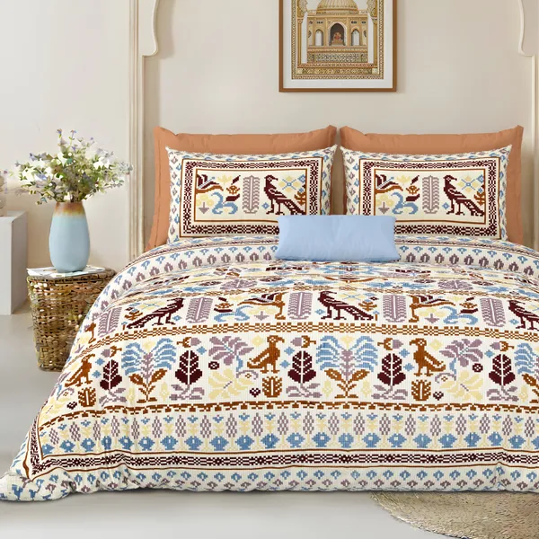 Maroon_Cotton_Feel_Pixelated_Bedsheet_100_X_108_Inch