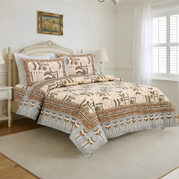 Beige_And_Brown_Cotton_Feel_Printed_Bedding_Set_108_X_108_Inch
