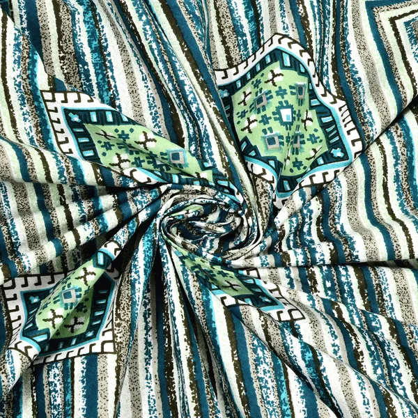 Green_Cotton_Feel_Geometric_Print_Bedding_Set_100_X_108_Inch