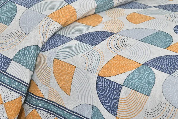 Blue_And_Yellow_Cotton_Feel_Geometric_Print_Bedsheet_100_X_108_Inch