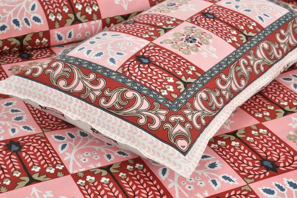 Pink__Cotton_Feel_Geometric_Print_Bedding_Set_108_X_108_Inch