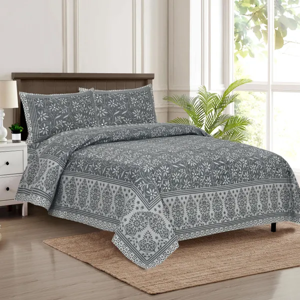 Gray_Cotton_Feel_Printed_Bedding_Set_100_X_108_Inch