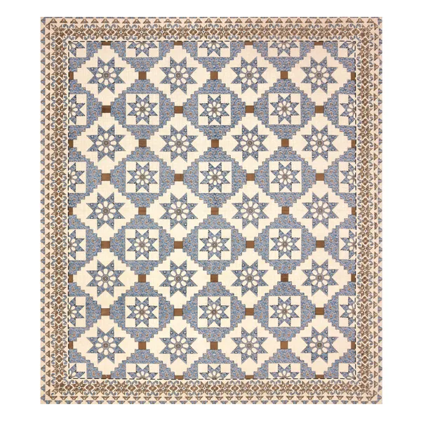 Blue_And_White_Cotton_Feel_Geometric_Print_Bedding_Set_95_X_108_Inch
