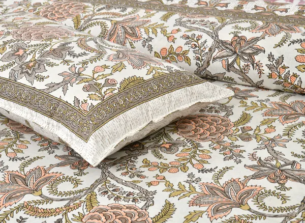 Yellow_Cotton_Feel_Floral_Printed_Pillow_Cover_100_X_108_Inch