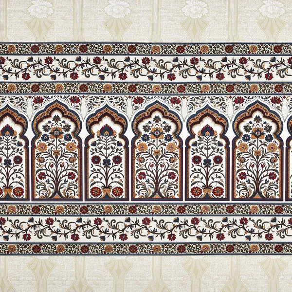 Red_And_White_Cotton_Feel_Mughal_Art_Bedding_Set_100_X_108_Inch