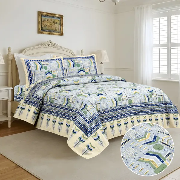 Blue_Cotton_Feel_Geometric_Print_Bedding_Set_108_X_108_Inch
