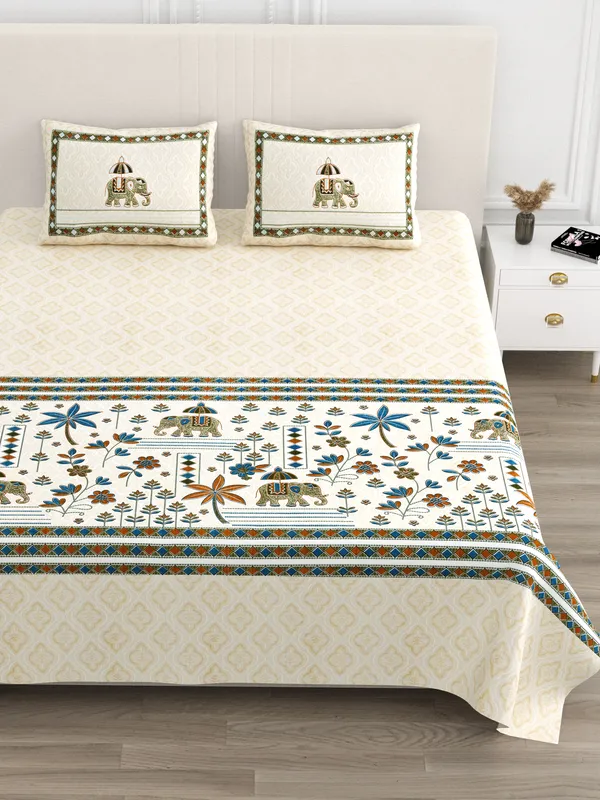Yellow_Cotton_Feel_Printed_Bedding_Set_100_X_108_Inch