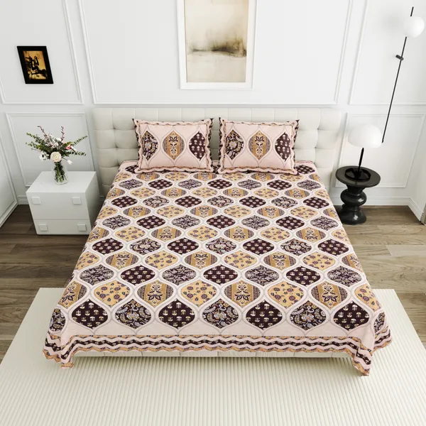 Pink_And_Maroon_Cotton_Feel_Printed_Bedding_Set_95_X_108_Inch
