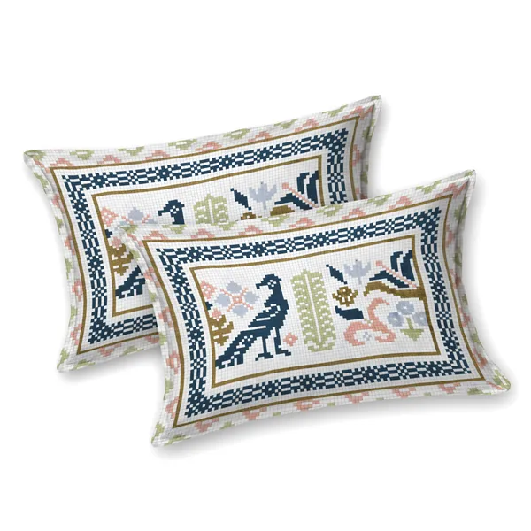 Blue_Cotton_Feel_Floral_Embroidery_Pillow_Cover_100_X_108_Inch