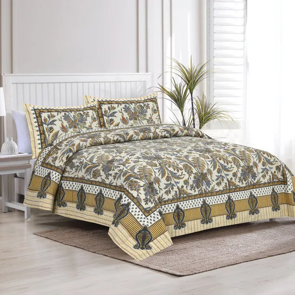 Green_Cotton_Feel_Printed_Bedding_Set_100_X_108_Inch