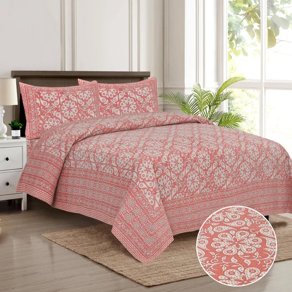 Light_And_Pink_Cotton_Feel_Floral_Printed_Bedding_Set_100_X_108_Inch