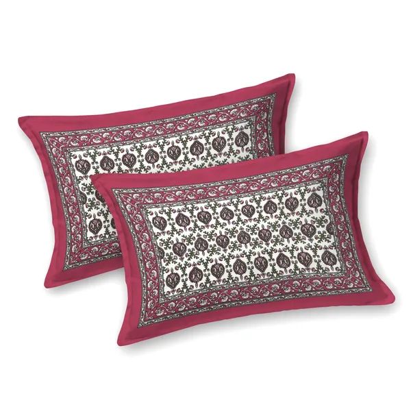 Pink_And_Gray__Cotton_Feel_Geometric_Print_Bedding_Set_100_X_108_Inch