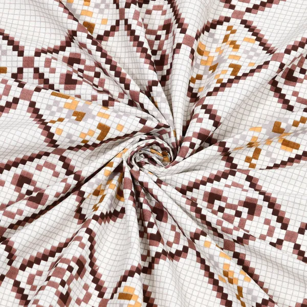 Rust__Cotton_Feel_Cross_Pattern_Bedding_Set_100_X_108_Inch