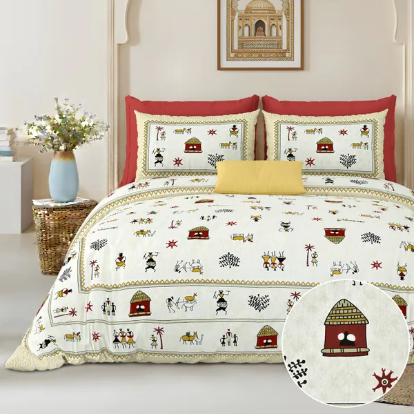 Red_And_Green__Cotton_Feel_Printed_Bedding_Set_108_X_108_Inch