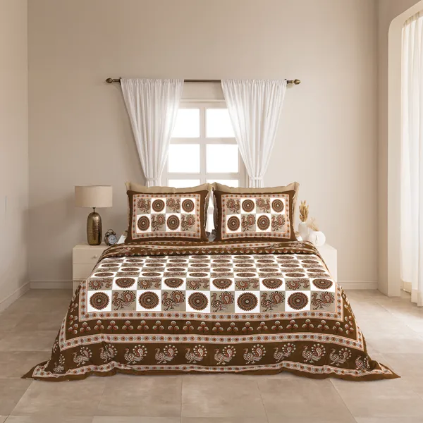 Brown_Cotton_Feel_Printed_Pillow_Cover_100_X_108_Inch