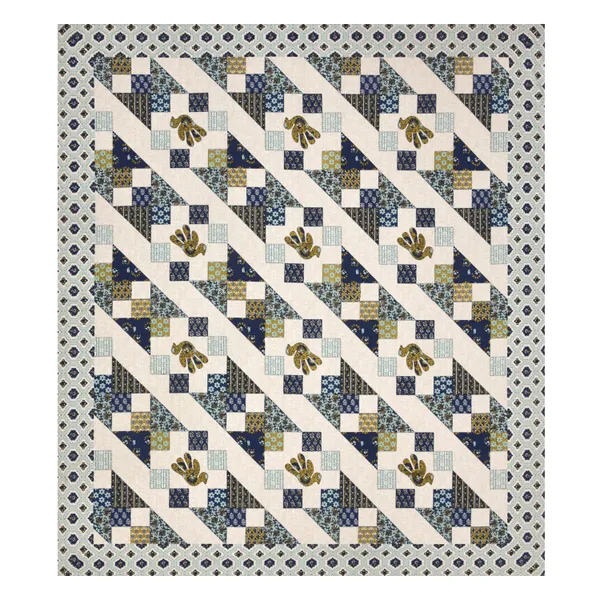 Blue_And_Green_Cotton_Feel_Geometric_Print_Bedding_Set_95_X_108_Inch