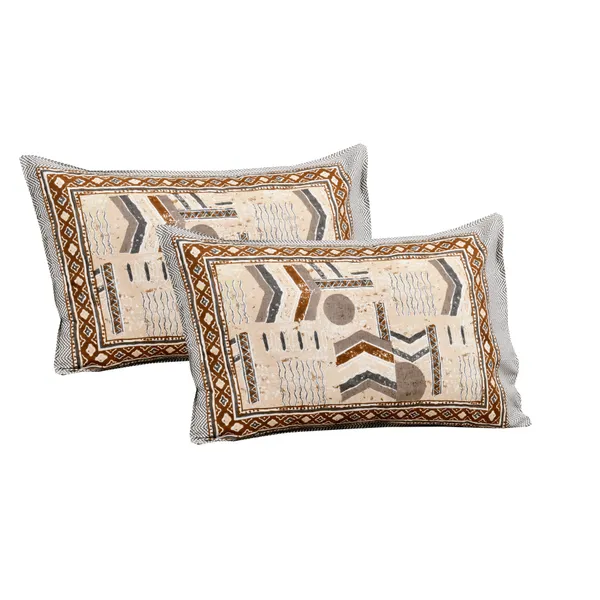 Beige_And_Brown_Cotton_Feel_Printed_Bedding_Set_108_X_108_Inch