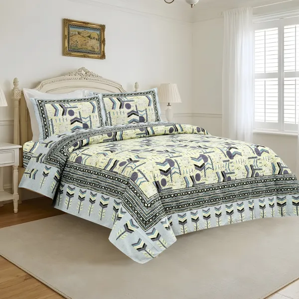 Gray_And_Yellow_Cotton_Feel_Geometric_Print_Bedding_Set_108_X_108_Inch