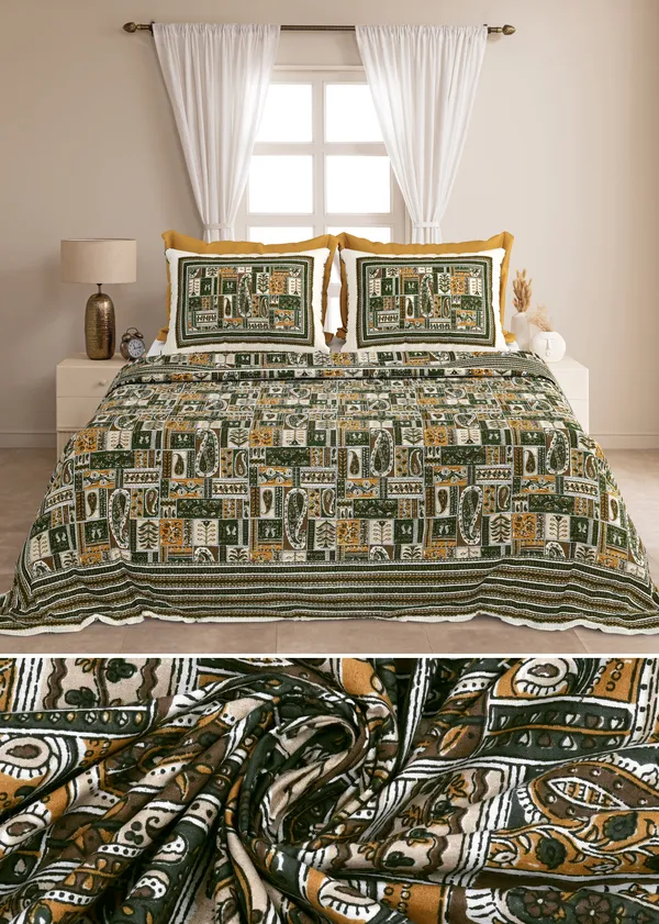 Green_Cotton_Feel_Printed_Bedding_Set_100_X_108_Inch