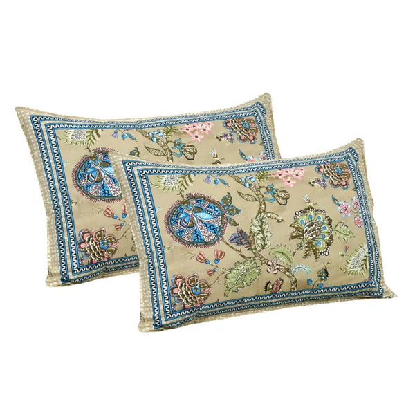 Yellow_And_Blue_Cotton_Feel_Printed_Bedding_Set_100_X_108_Inch
